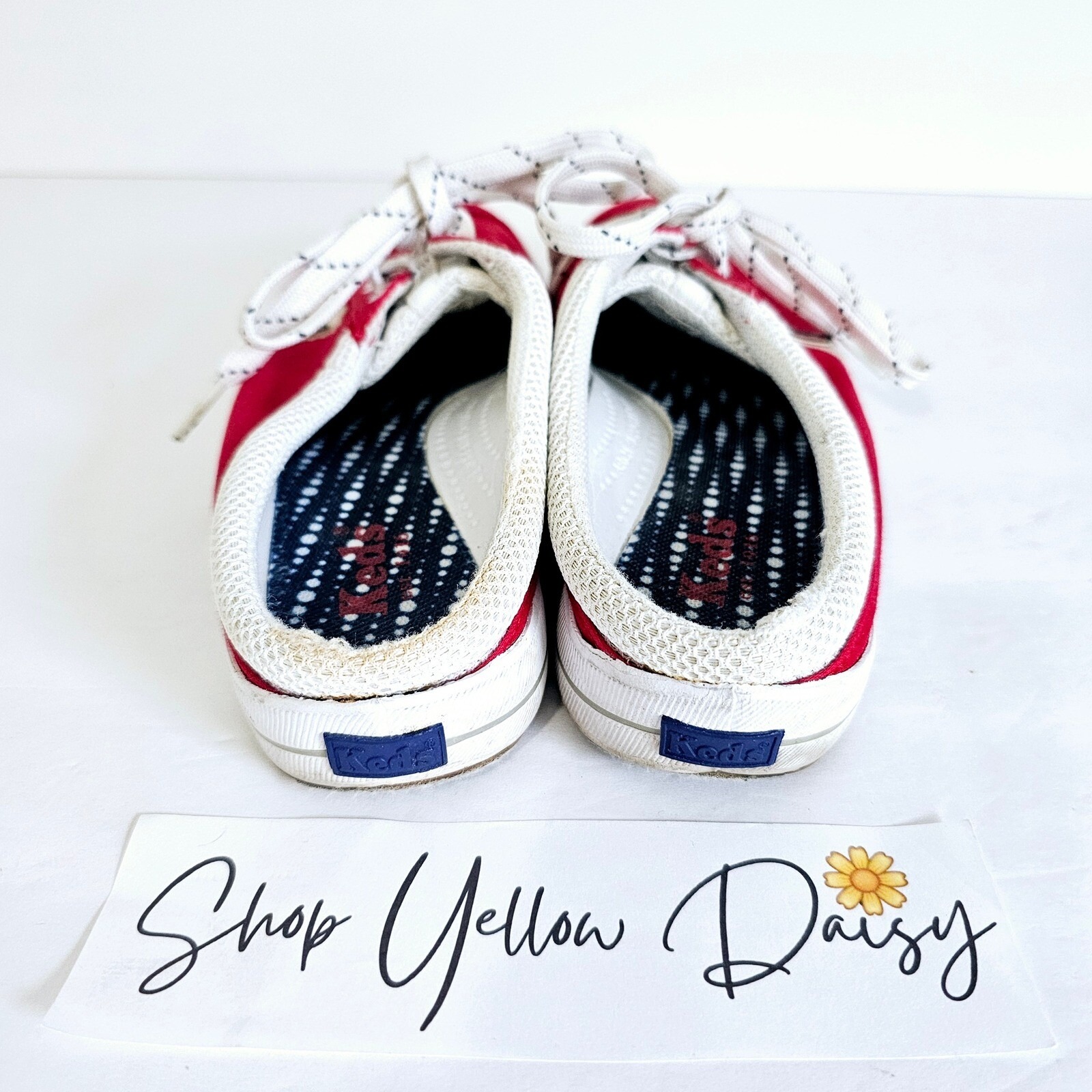 Vintage Keds Red Canvas Mule Sneakers Slip On Sporty Retro Women 6.5 Classic — image 4 of 8